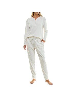 Roudelain Sleep Set Cloud Dancer Cream Off-White Jogger Large 197776290954 - NL/